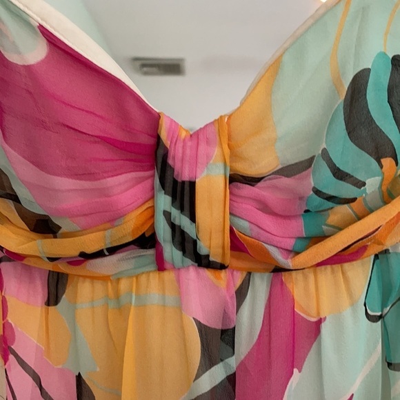 Shoshanna Anthropologie Silk Chiffon Dress - Picture 7 of 12